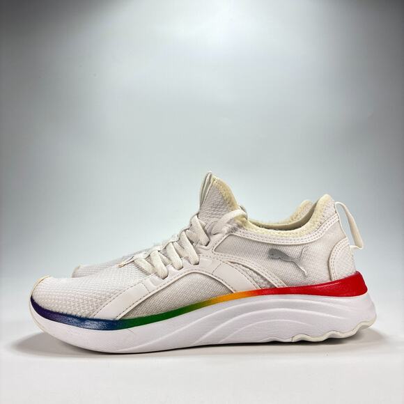PUMA Softride Sophia White Rainbow Lace Up Running Shoes 376147-01 Womens Size 8 - Picture 4 of 11